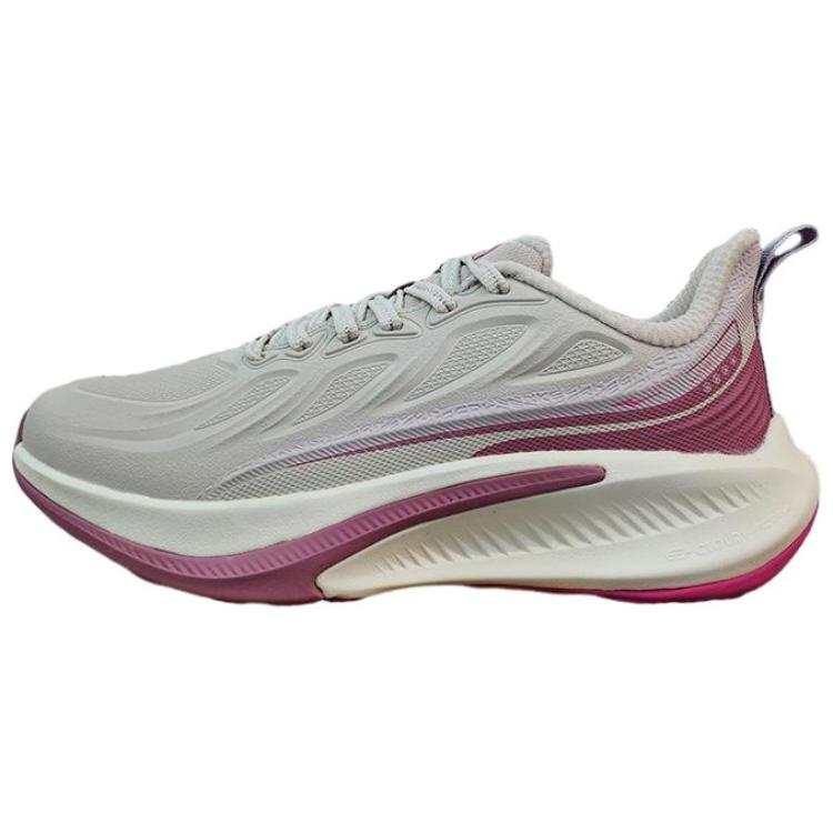 Erke Cushioning Slip Resistant Abrasion Resistant Low top Casual Running Shoes Women's Gray Red
