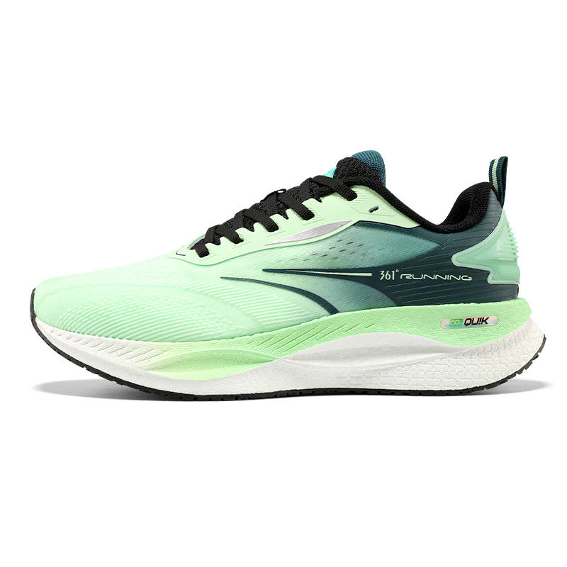 361° Speed Surge CQT Comfortable Cushioning Abrasion Resistant Breathable Low top Casual Running Shoes Men's Green