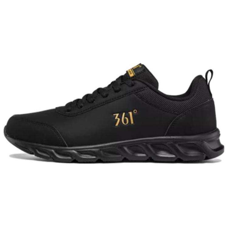 361° Cushioning Breathable Low top Running Shoes Men's Black Gold