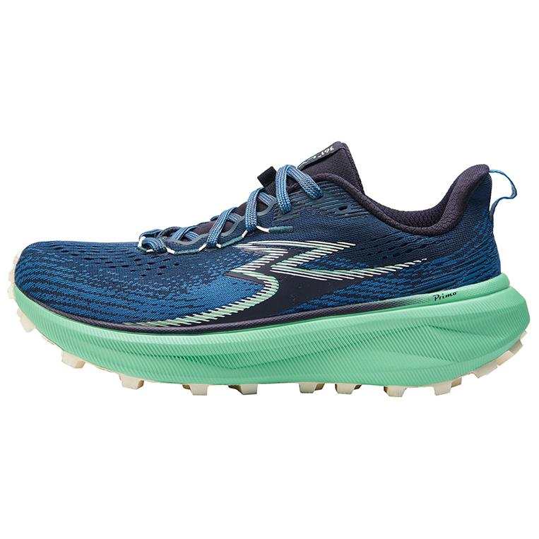 361° Cushioning, Wear Resistant Low top Trail Running Shoes Women's Ocean Blue & Wormwood Green