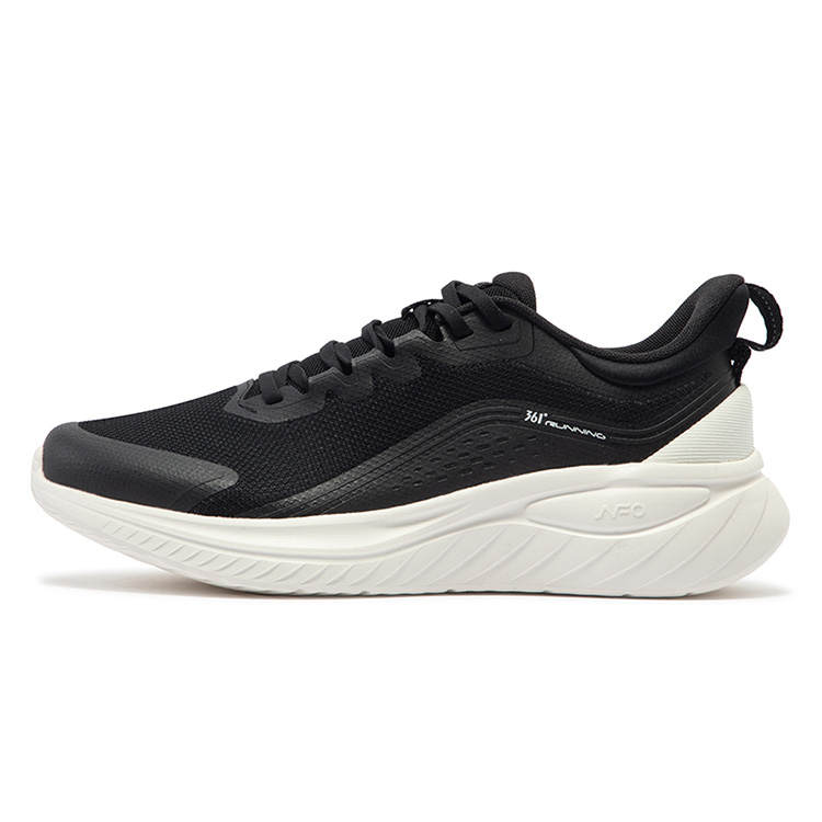 361° Slip Resistant Abrasion Resistant Low top Running Shoes Men's Black White