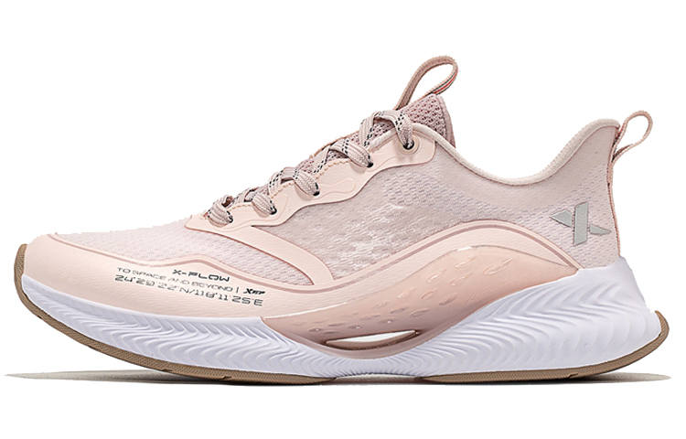 XTEP Qing Feng 4.0 Abrasion Resistant Breathable Low top Running Shoes Women's Light Pink