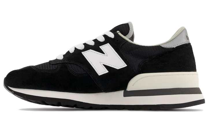 New Balance New Balance NB 990 Retro Versatile Textile Leather Low-Top Running Shoes Men's Black