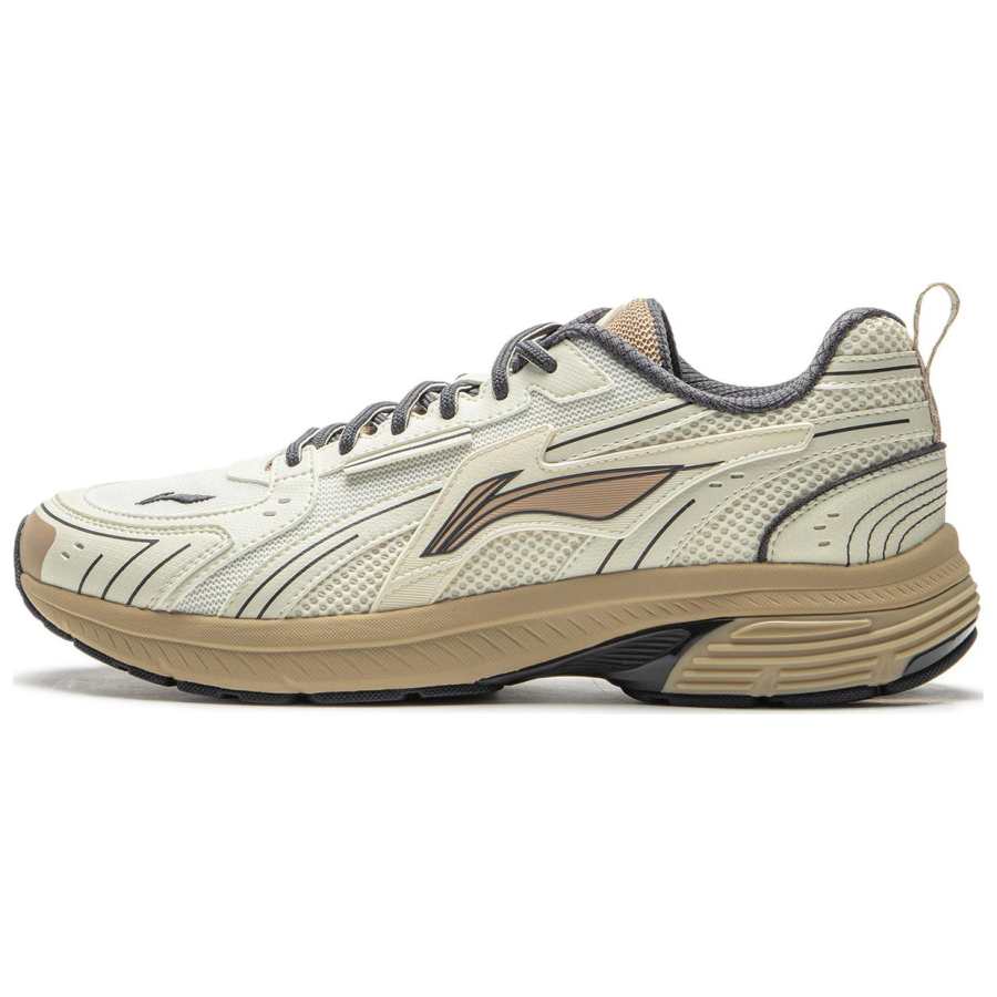 Li-Ning Li Ning Fuyao 1.5 Fabric Cushioning Slip Resistant Abrasion Resistant Low top Running Shoes Men's Ecru