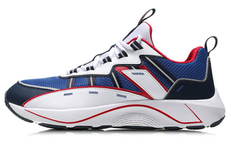 Li-Ning Li Ning QingYun Comfortable Cushioning Abrasion Resistant Slip Resistant Low top Running Shoes Men's Blue White