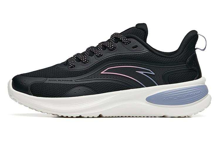 Anta Cushioning Slip Resistant Abrasion Resistant Low top Running Shoes Women's Black