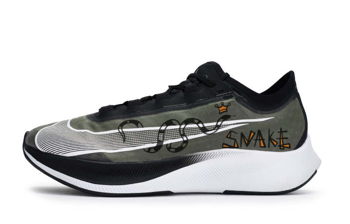 Nike Nike Zoom Fly 3 Slip Resistant Low top Running Shoes Men's Black White
