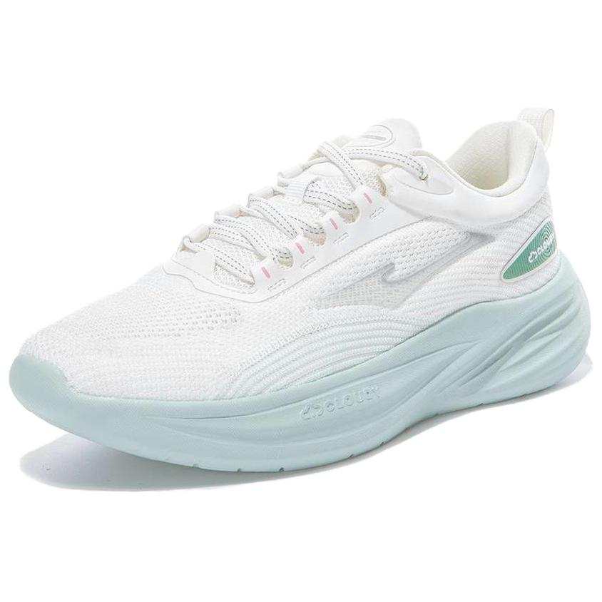 Erke Cushioning Abrasion Resistant Cushioning, Wear Resistant Low top Running Shoes Women's White Blue