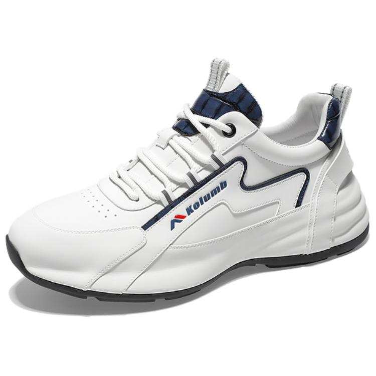 Kolumb Cushioning Abrasion Resistant Waterproof Low top Casual Shoes Men's White Blue