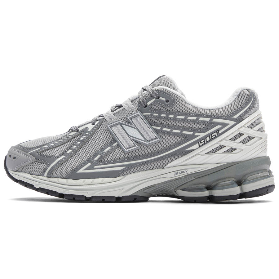 New Balance New Balance NB 1906R Lightweight Textile Synthetic Leather Low-Top Casual Running Shoes Unisex Silver Gray