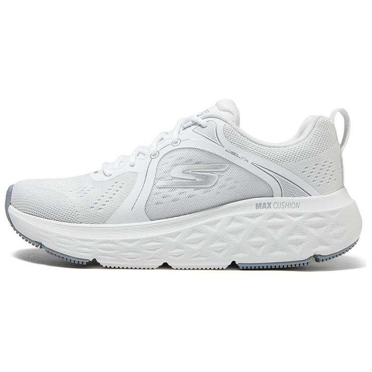 Skechers Fabric Cushioning Abrasion Resistant Cushioning, Wear Resistant Low top Running Shoes Women's White Gray