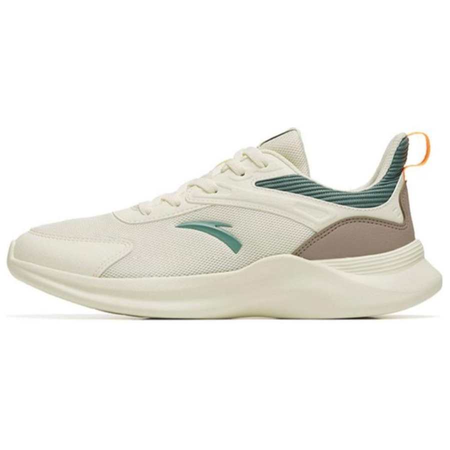 Anta Road Run Breathable Mesh Low top Running Shoes Men's White Green