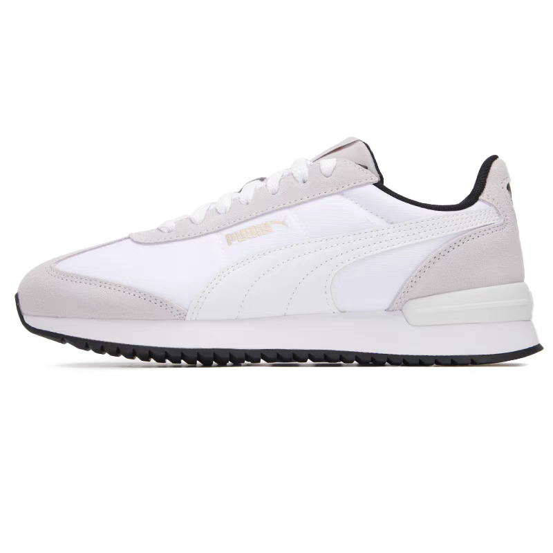 PUMA R78 Nylon Abrasion Resistant Low top Casual Shoes Unisex Gray White