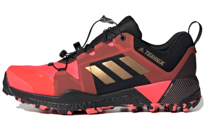 Adidas Adidas Terrex Skychaser Xt Gore Te Fabric Breathable Low top Running Shoes Men's Red Black Gold