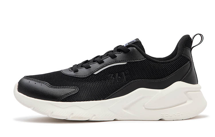 361° Blade Cushioning Slip Resistant Abrasion Resistant Breathable Low top Running Shoes Women's Black White