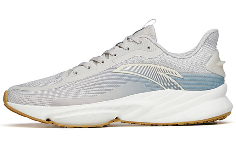 Anta Running Collection Rocket Cushioning Breathable Abrasion Resistant Slip Resistant Low top Running Shoes Men's Gray