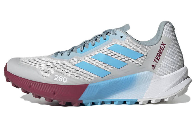 Adidas Adidas Terrex Agravic Flow 2.0 Comfortable Abrasion Resistant Low top Running Shoes Women's Gray Blue