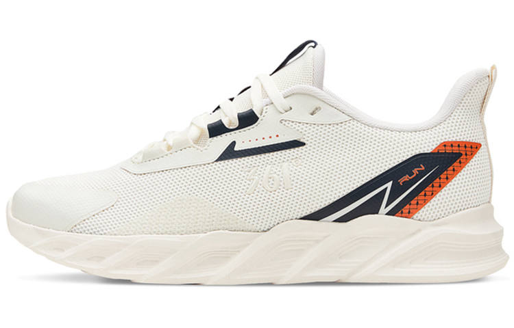 361° Cushioning Slip Resistant Abrasion Resistant Breathable Lightweight Low top Running Shoes Men's White Blue