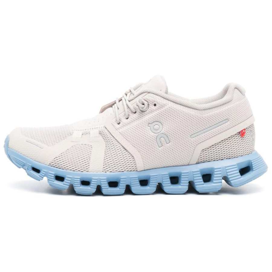 On Cloud 5 Low top Casual Running Shoes Women's Beige Blue