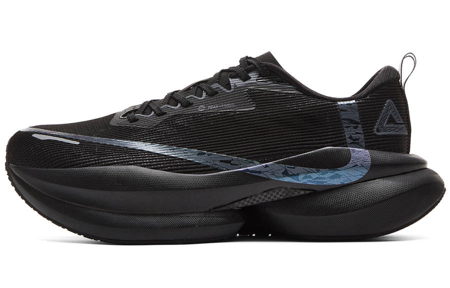PEAK Cushioning Abrasion Resistant Rebound Cushioning Abrasion Resistant Rebound Low top Running Shoes Men's All Black