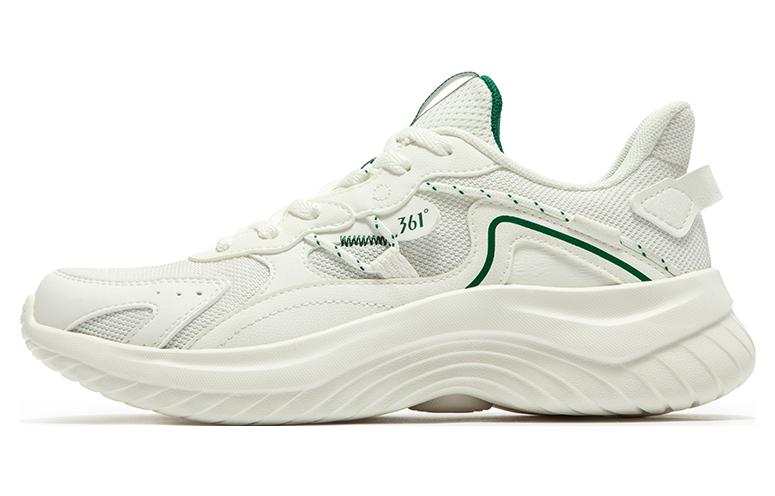 361° Versatile Cushioning Abrasion Resistant Breathable Low top Running Shoes Women's White Green