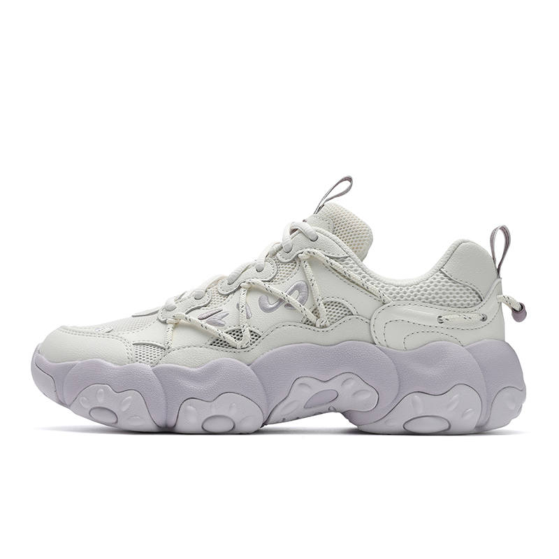 FILA FLUID 6 Cat Paw 6 Rebound Slip Resistant Abrasion Resistant Low top Casual Shoes Women's Milk White