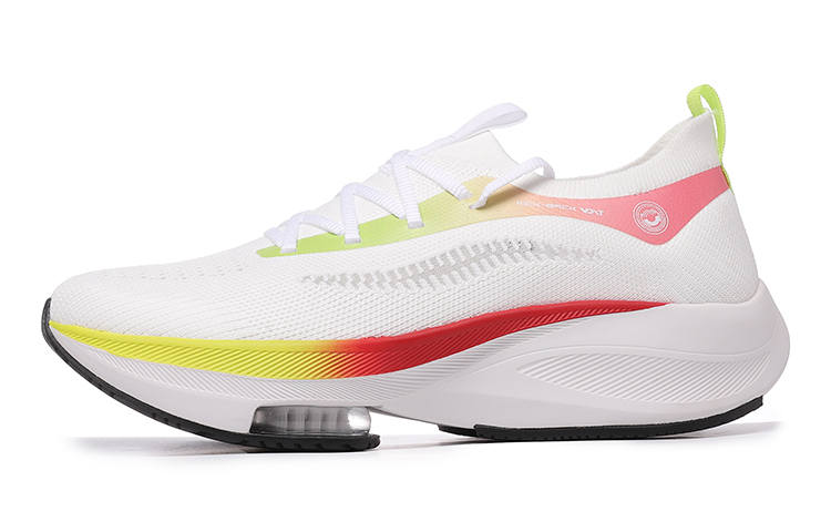 VOIT Low top Marathon Physical Fitness Test & Exam Racing Running Shoes Unisex White Rainbow
