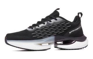 VOIT Slip Resistant Abrasion Resistant Low top Running Shoes Unisex Black White