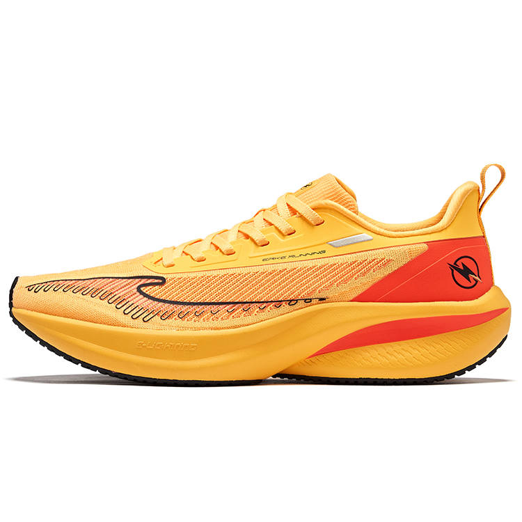 Erke Cushioning Lightweight Rebound Low top Running Shoes Men's Fluorescent Sweet Orange Blush