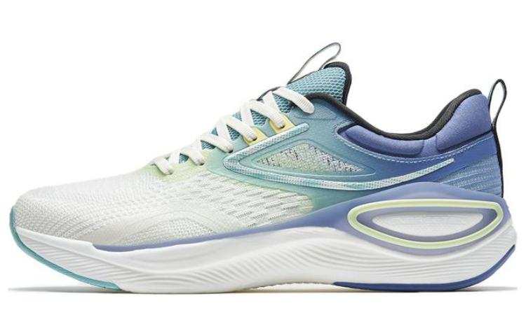 XTEP Slip Resistant, Abrasion Resistant, Breathable Low top Running Shoes Men's White Blue Purple