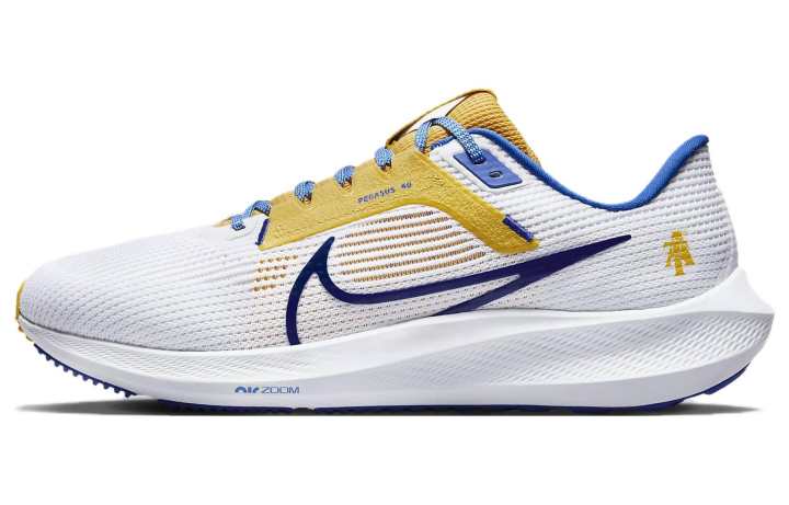 Nike Nike Air Zoom Pegasus 40 Abrasion Resistant Abrasion Resistant Low top Marathon Running Shoes Men's White Yellow Blue