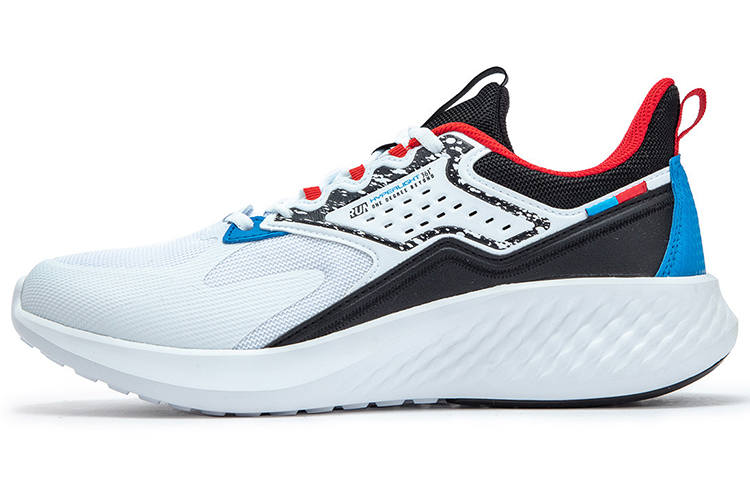 361° Cushioning Abrasion Resistant Lightweight Low top Running Shoes Men's White Red