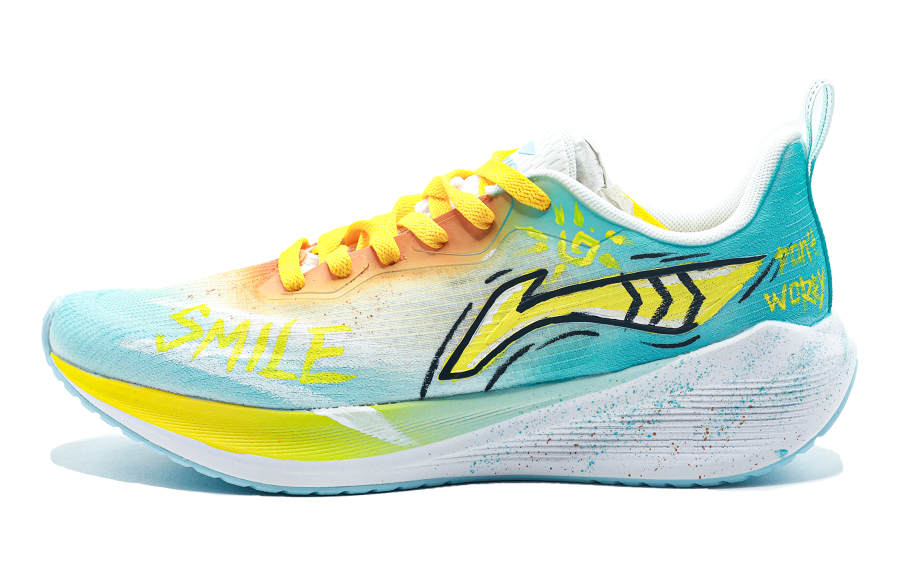 Li-Ning Li Ning Wuyue Cushioning Abrasion Resistant Breathable Low top Casual Running Shoes Men's White Blue Green