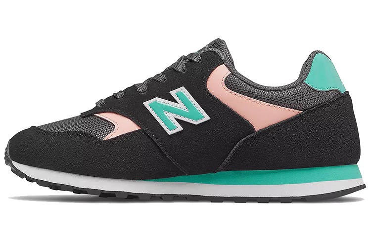 New Balance New Balance NB 393 Textile, Split Suede Low top Running Shoes Women's Black Green