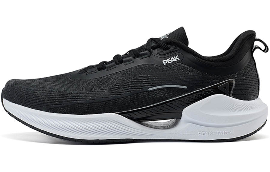 PEAK Cushioning Abrasion Resistant Breathable Slip Resistant Running Shoes Men's Black Baymax