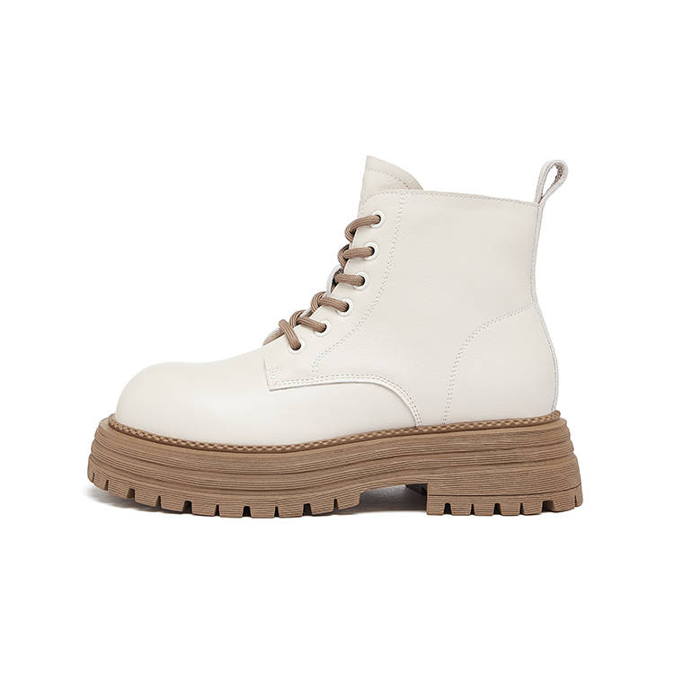 CAMEL CAMEL Combat Boots Women's Ecru, Black