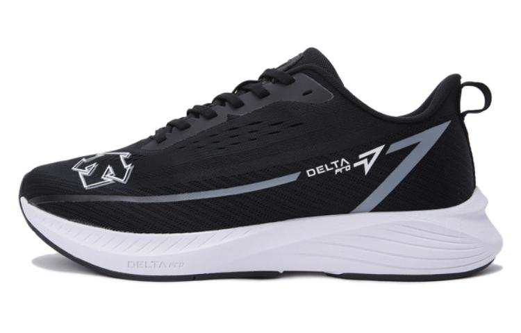 DESCENTE Comfortable Round Toe Slip Resistant Abrasion Resistant Low top Casual Running Shoes Unisex Black