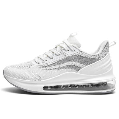 BIANSULONG Running Shoes Men's Low Top White Light Gray