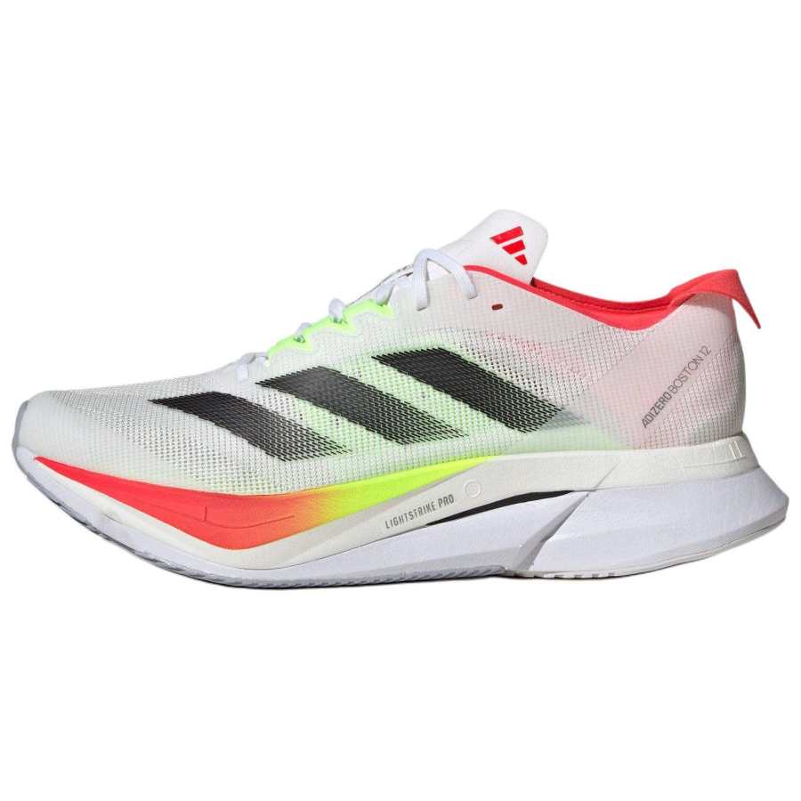 Adidas Adidas Adizero Boston 12 Breathable Low top Training Long Distance Running Shoes Unisex White Black