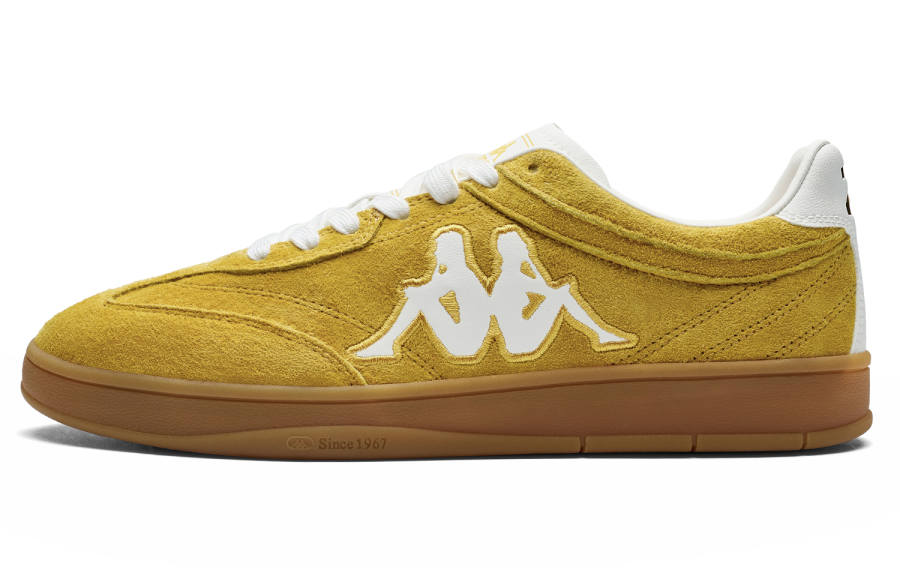 Kappa Tifo Back to Back Slip Resistant Abrasion Resistant Low top Skateboard Shoes Unisex Ceylon Yellow