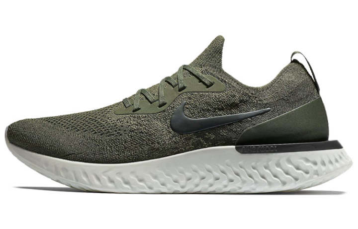 Nike Nike Epic React Flyknit 1 Cushioning Slip Resistant Cushioning Slip Resistant Low top Running Shoes Men's Olive Green