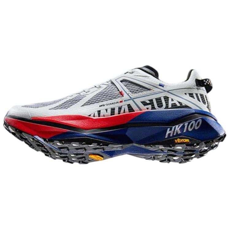 Anta Cushioning, Wear Resistant Low top Running Shoes Women's White Blue Red
