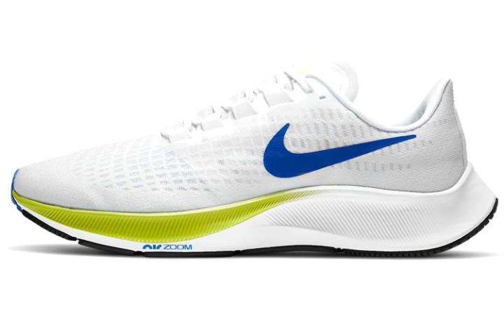 Nike Nike Pegasus 37 Textile, TPU Low top Air Cushion Casual Training Running Shoes Men's White Green Blue