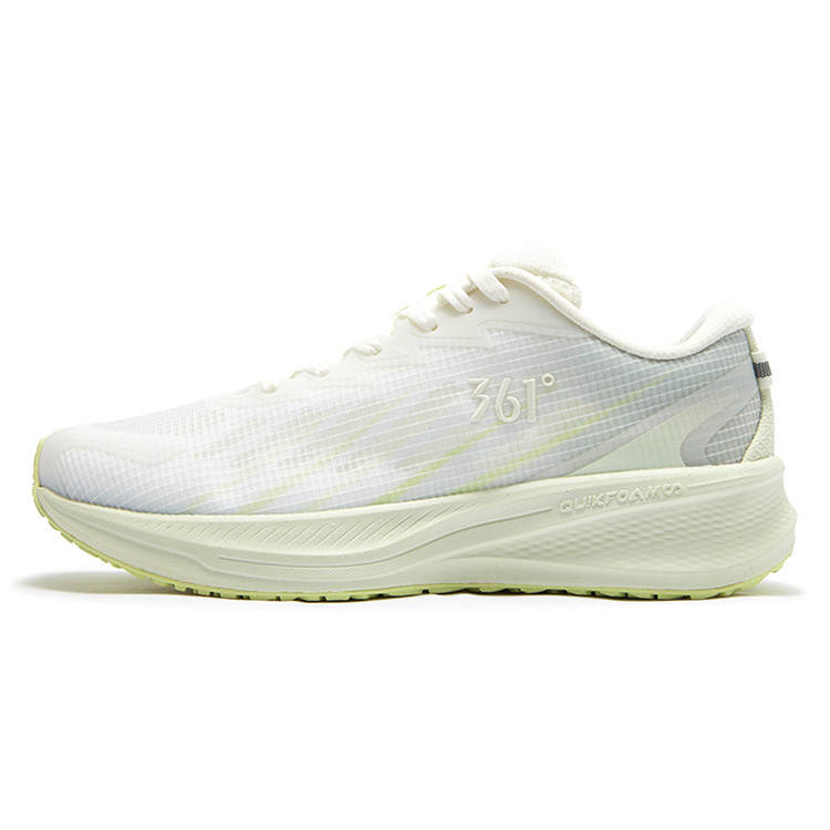 361° Sharp Sparkle Slip Resistant Abrasion Resistant Low top Casual Running Shoes Women's White Melon Green