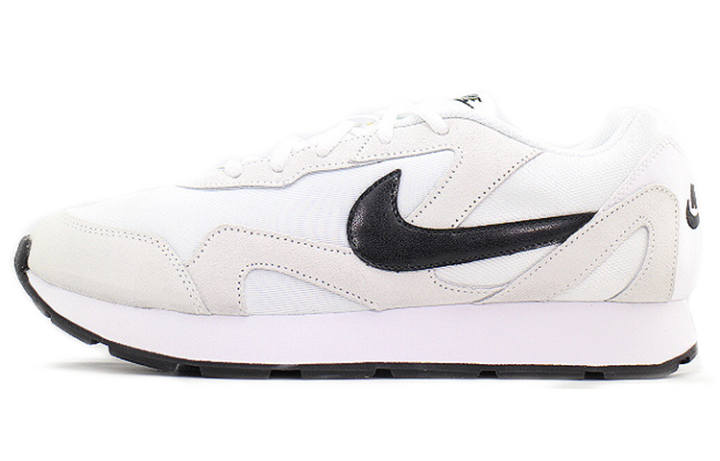 Nike Nike Delfine Cushioning Slip Resistant Abrasion Resistant Breathable Lightweight Low top Running Shoes Men's White