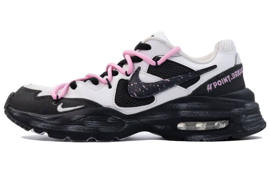 Nike Nike Air Max Fusion Cushioning Low top Casual Running Shoes Women's Black White