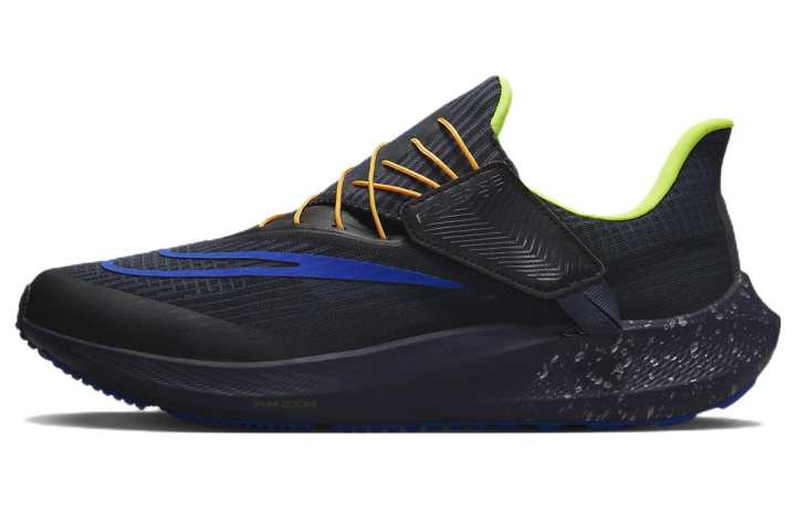 Nike Nike Fabric Cushioning Slip Resistant Abrasion Resistant Low top Running Shoes Men's Blue Black