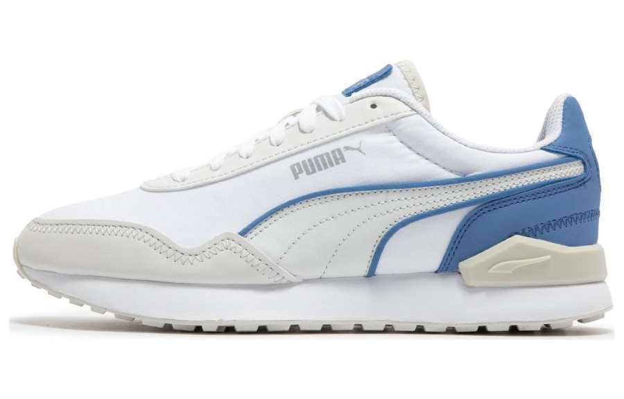 PUMA Cushioning Abrasion Resistant Cushioning, Wear Resistant Low top Running Shoes Men's White Blue