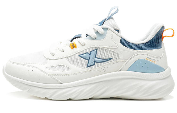 XTEP Running Shoes Men's Low Top Sail White/Vintage Blue/Dusk Dusty Blue