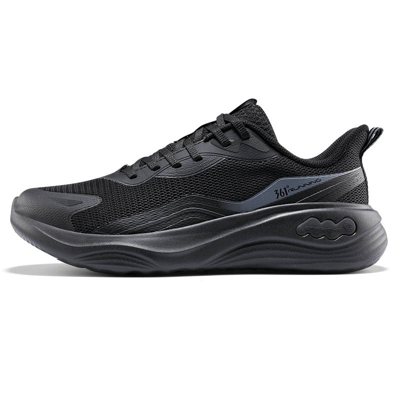 361° Abrasion Resistant, Lightweight, And Breathable Low top Sprint Running Shoes Men's Black